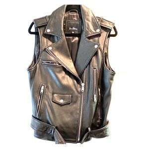 Sam Edelman Lamb Leather Moto Vest